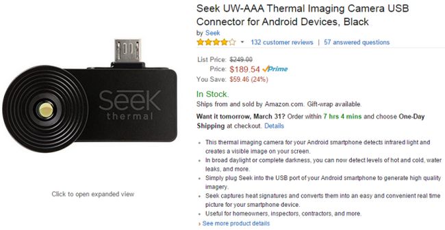 Fotografía - [Alerta Trato] Seek cámara térmica a la venta por $ 189.54, por debajo de $ 249